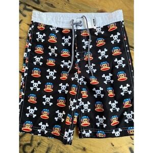 Paul Frank Swim Trunks Board Shorts Skull Monkey Print Kids Size 6
